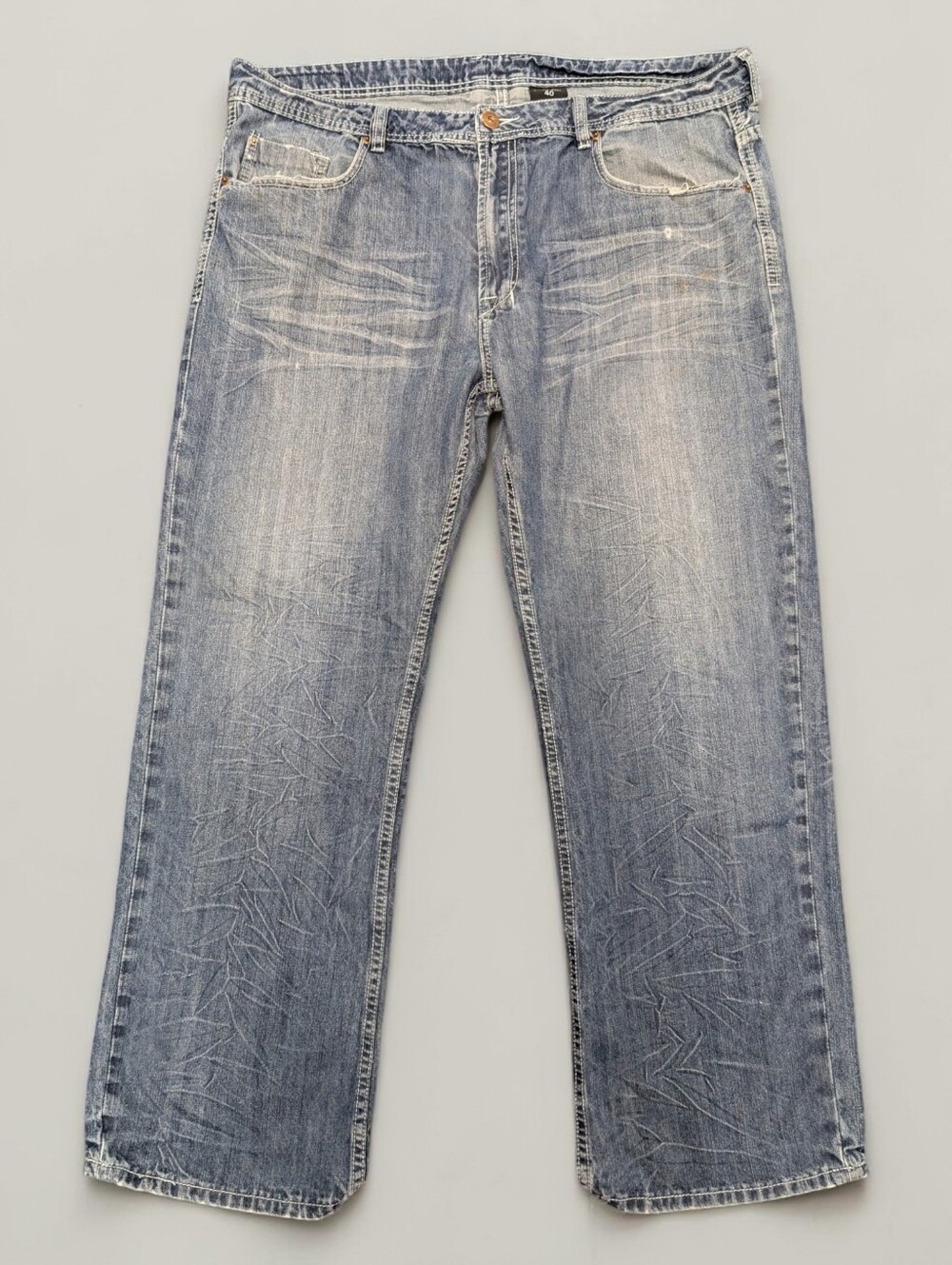 Buffalo David Bitton Sz 40 Distressed Y2K Grunge Straight Leg Jeans